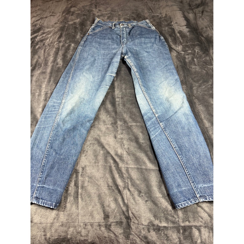 Vintage Denim Jeans High Waist‎ Distressed Blue Wash Womens Size Unknown